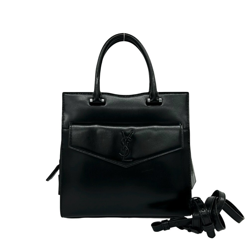 Yves Saint Laurent SAINT LAURENT PARIS Uptown YSL Logo Leather 2-Way Handbag/...